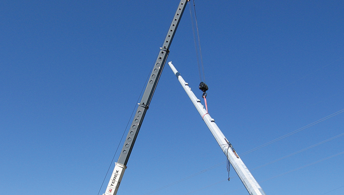 crane at job site