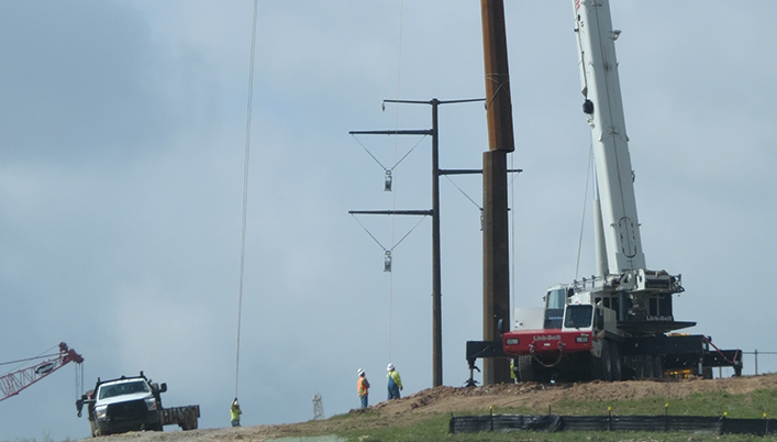 high tension tower construction