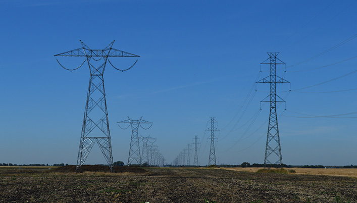 high tension power lines